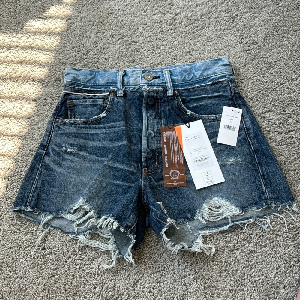 Moussy Vintage Lewiston Distressed Denim Shorts size 26